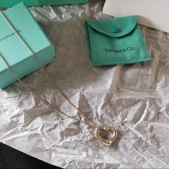 Tiffany open heart necklace with diamond - Picture 4 of 6